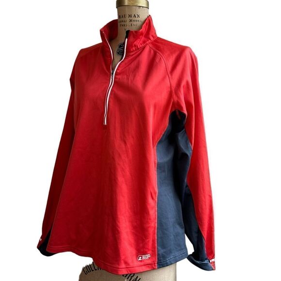 EMS orange gray 1/4 zip tech wick long sleeve pullover size women’s extra large - Picture 4 of 14